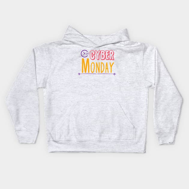 Cyber Monday Kids Hoodie by Shop Ovov